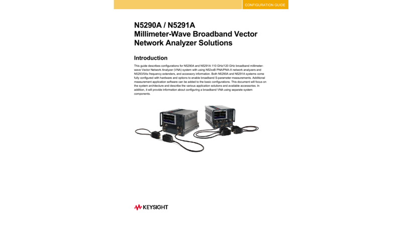 Millimeter Wave Network Analyzers (N5290A/N5291A)